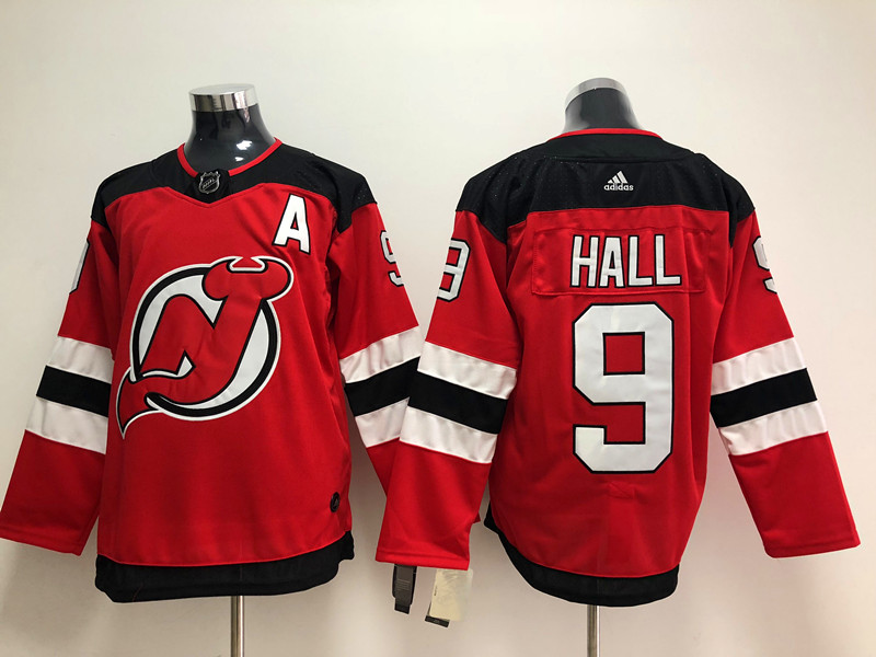 Men's New Jersey Devils Taylor Hall #9 Red Jersey